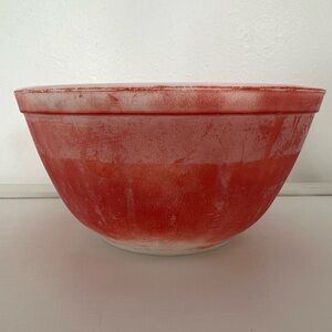 Small Vintage Red Pyrex Bowl